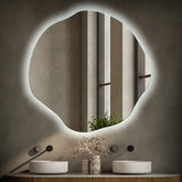 LED Spiegel Asymmetrisch Oval | Wandschalter-Steuerung | Kaltweißes Licht - Reyze Seria Ambient Model 1